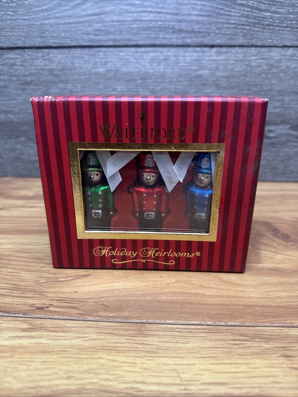 Waterford Holiday Heirlooms Toy Soldier Ornament Set Of 3
